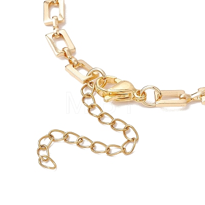 Brass Rectangle Link Chains Bracelet Making AJEW-JB01302-01-1