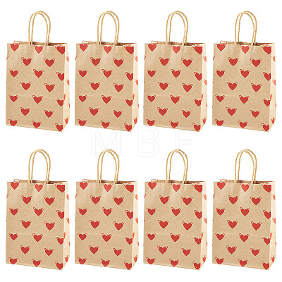 10Pcs Valentine's Day Paper Bags CARB-TADJ0001-01C-1