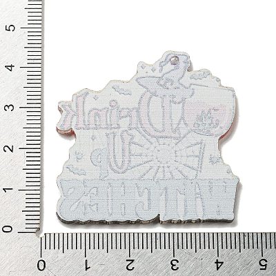 Halloween Printed Acrylic Pendants OACR-P026-D09-1