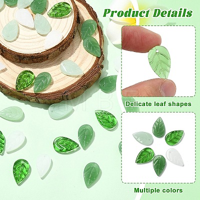 80Pcs Luminous Handmade Lampwork Beads LAMP-YW0001-57A-1