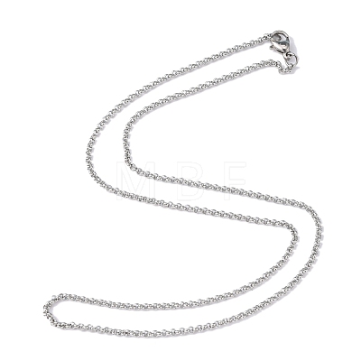 Rolo Chain Necklace for Men NJEW-F027-14-2mm-1
