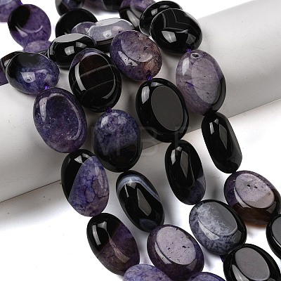 Natural Agate Beads Strands G-F820-N01-01F-1