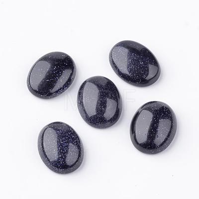 Synthetic Blue Goldstone Cabochons G-S240-22-1