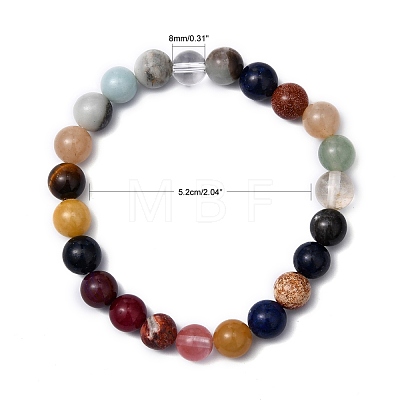 Assorted Stone Beads Bracelets X-BJEW-Q300-1