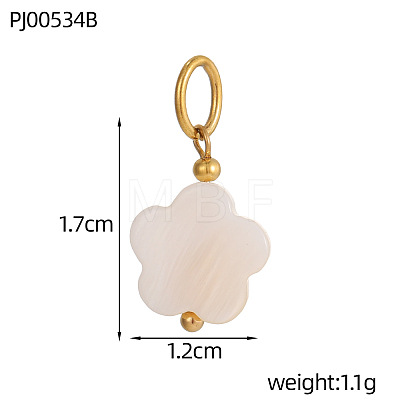 Natural Shell Pendants SHEL-OY009-82G-1