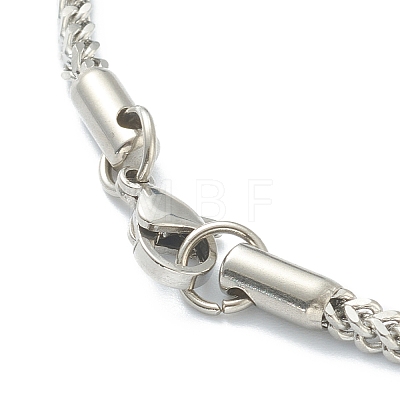 304 Stainless Steel Wheat Chain Necklaces NJEW-I245-08B-P-1
