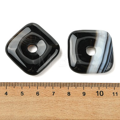 Natural Banded Agate Pendants GG-D003-B02-09-1
