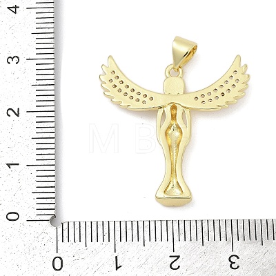 Brass Micro Pave Cubic Zirconia Pendants KK-D317-093G-01-1