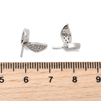 Brass Micro Pave Cubic Zirconia Pendant Bails KK-Z131-03P-1