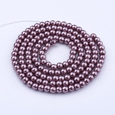 Glass Pearl Beads Strands HY-4D-B07-1