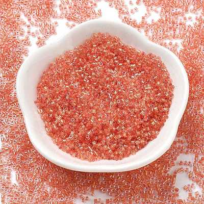 Transparent Inside Colours Glass Seed Beads SEED-H003-04G-1