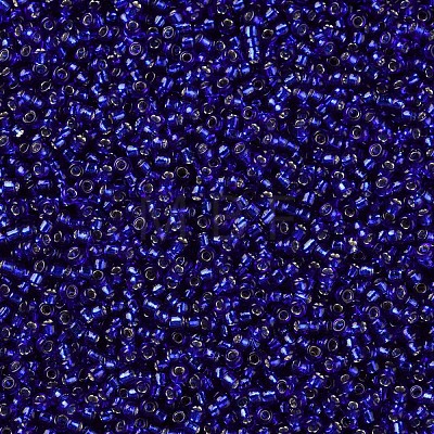 Midnight Blue 11/0 Grade A Round Transparent Glass Seed Beads X-SEED-Q007-F44-1