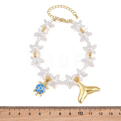 Ocean Brass Enamel Charm Bracelets for Women KK-CBA68DA-15A-G-1