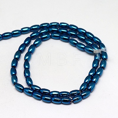 Electroplate Non-magnetic Synthetic Hematite Beads Strands G-J168-5x3mm-02-1