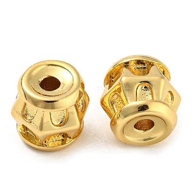 Rack Plating Eco-Friendly Brass Beads KK-M258-08G-1