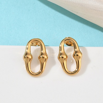 6 Pairs 304 Stainless Steel Stud Earrings EJEW-C180-01G-1
