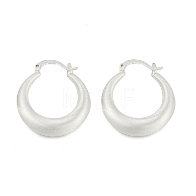 Brass Ring Hoop Earrings EJEW-Q391-10S-1