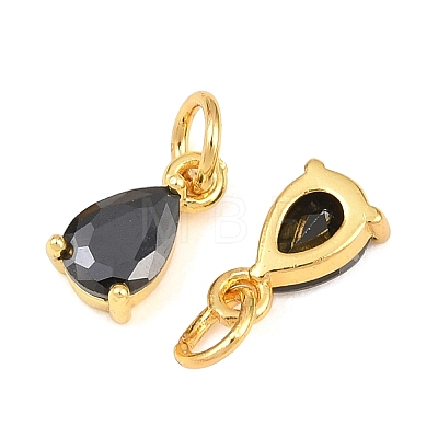 Brass Pave Cubic Zirconia Charms KK-K340-51G-04-1