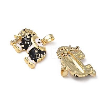 Brass Micro Pave Cubic Zirconia Pendants KK-F924-20C-G05-1