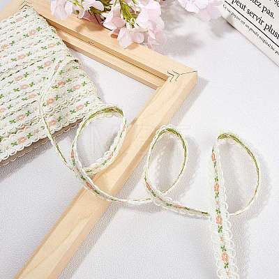 Embroidery Polyester Lace Trim OCOR-WH0033-03B-1