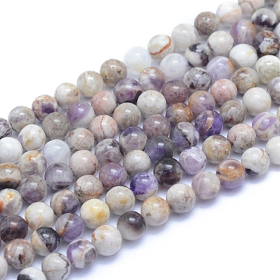 Natural Chevron Amethyst Beads Strands G-L552H-06A-1