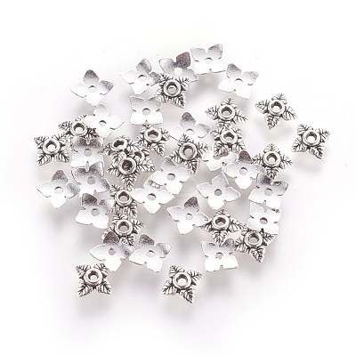 Tibetan Style Alloy Bead Caps AA0551-1