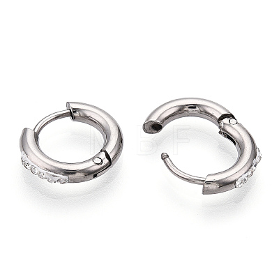 201 Stainless Steel Huggie Hoop Earrings X-STAS-S079-162B-1