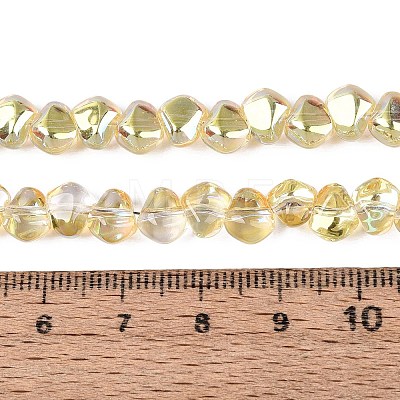 Electroplate Transparent Glass Beads Strands EGLA-Q133-01A-11-1