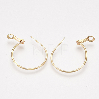 Brass Hoop Earrings X-KK-S348-406A-1