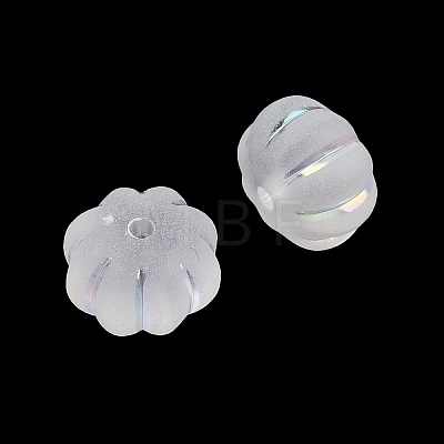 Frosted Transparent Acrylic Beads OACR-P029-03B-06-1