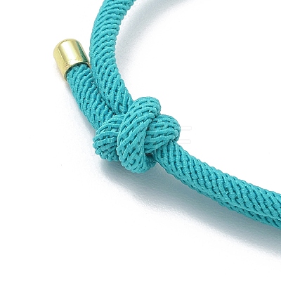 Adjustable Nylon Round Milan Cord Slider Bracelet Making FB-H001-01G-08-1