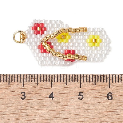 MIYUKI Glass Seed Beaded Pendants PALLOY-MZ01313-01-1