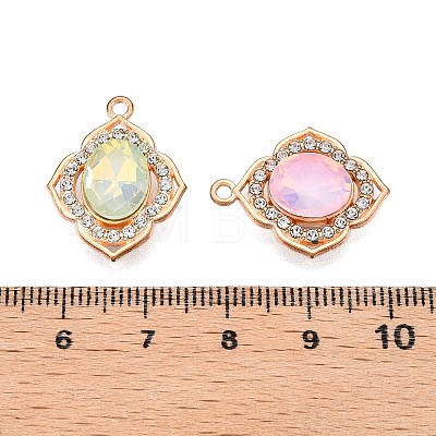 Alloy Glass Pendants X-PALLOY-N176-62KCG-1
