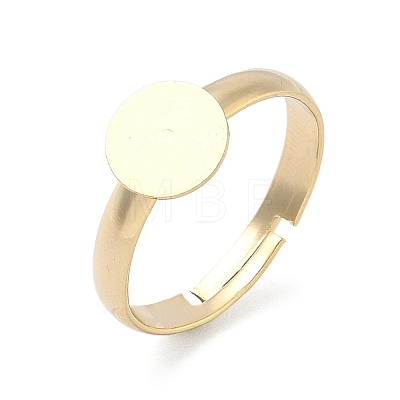 Adjustable Brass Pad Ring Settings KK-K414-10C-G-1