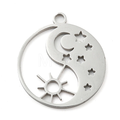 Non-Tarnish 304 Stainless Steel Pendants STAS-B056-26P-02-1