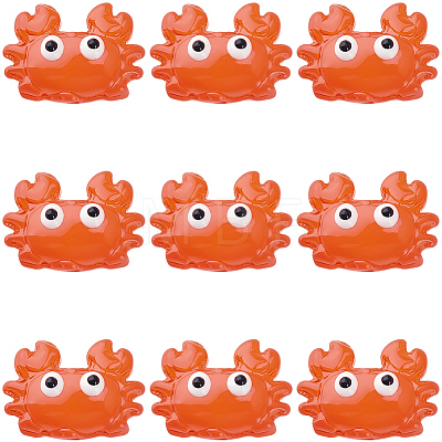 10Pcs Glass Enamel Beads LAMP-PA0001-44C-1