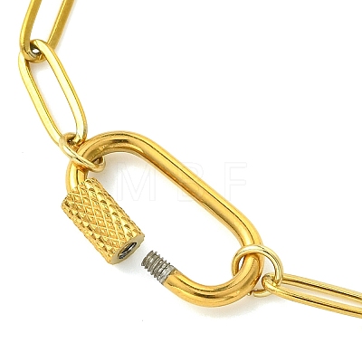 304 Stainless Steel Oval Link Bracelets BJEW-JB13935-1