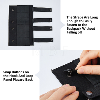 Nylon Tactical Molle Hook and Loop Panel DIY-WH0698-036A-1