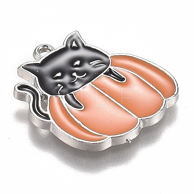 Autumn Theme Alloy Enamel Pendants ENAM-J649-06P-01-1