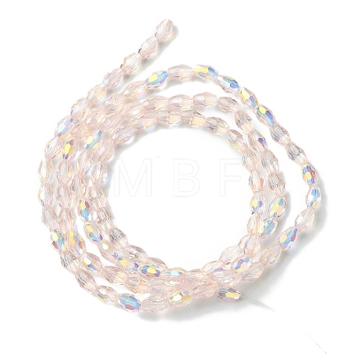 Transparent Electroplate Glass Beads Strands GLAA-K064-04A-AB02-1