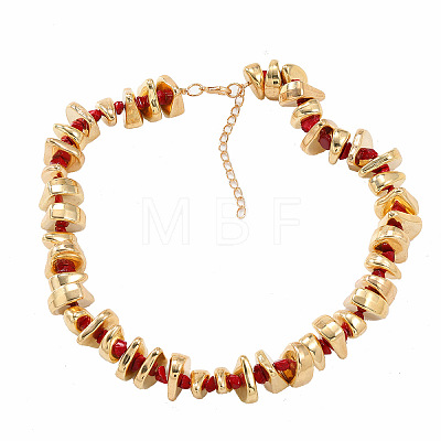 Alloy & Resin & CCB Plastic Beaded Necklaces for Women FS-WG422A1-02-1