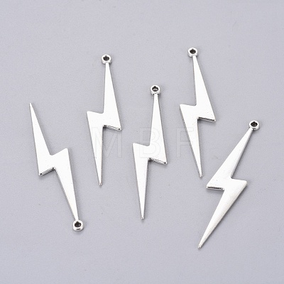Tibetan Style Alloy Lightning Bolt Big Pendants LS-PALLOY-AD92395-AS-LF-1