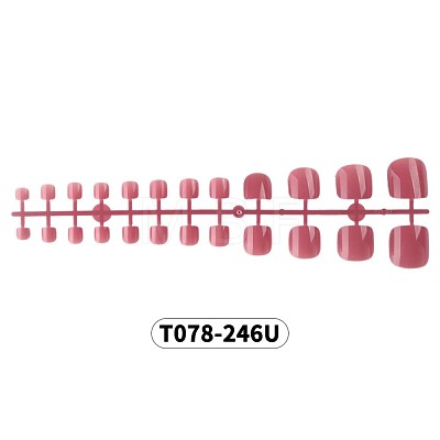 Full Cover Fake Toenails Solid Color Plastic Feet Nails Artificial Toe Nail Tips MRMJ-T078-246U-1