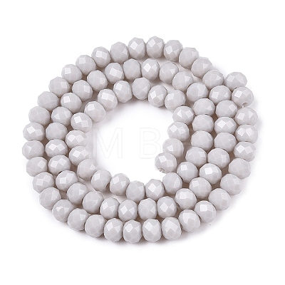 Opaque Solid Color Imitation Jade Glass Beads Strands LS-EGLA-A044-P6mm-D19-1