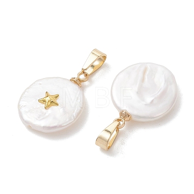 3Pcs 3 Styles Natural Baroque Keshi Pearl Pendants PALLOY-JF05209-1