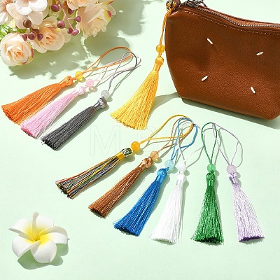 50Pcs 10 Colors Polyester Tassel Decorations OCOR-YW0001-26-1