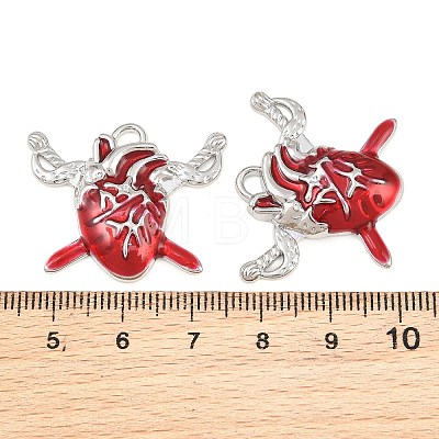 Rack Plating Alloy Enamel Pendants AL-CBA2B10-01P-05-1
