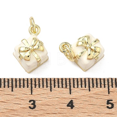 Brass Enamel Pendants KK-F933-18G-03-1