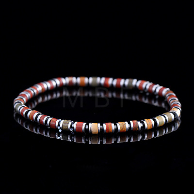 Natural & Dyed Imperial Jasper Beaded Stretch Bracelets for Men GC1206-4-1