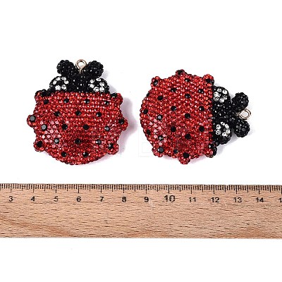 Handmade Polymer Clay & Rhinestone Big Pendants FIND-Q123-01C-1